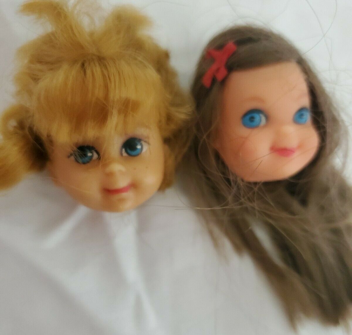 Barbie Vintage Tutti Buffy Doll Heads Lot Of 2