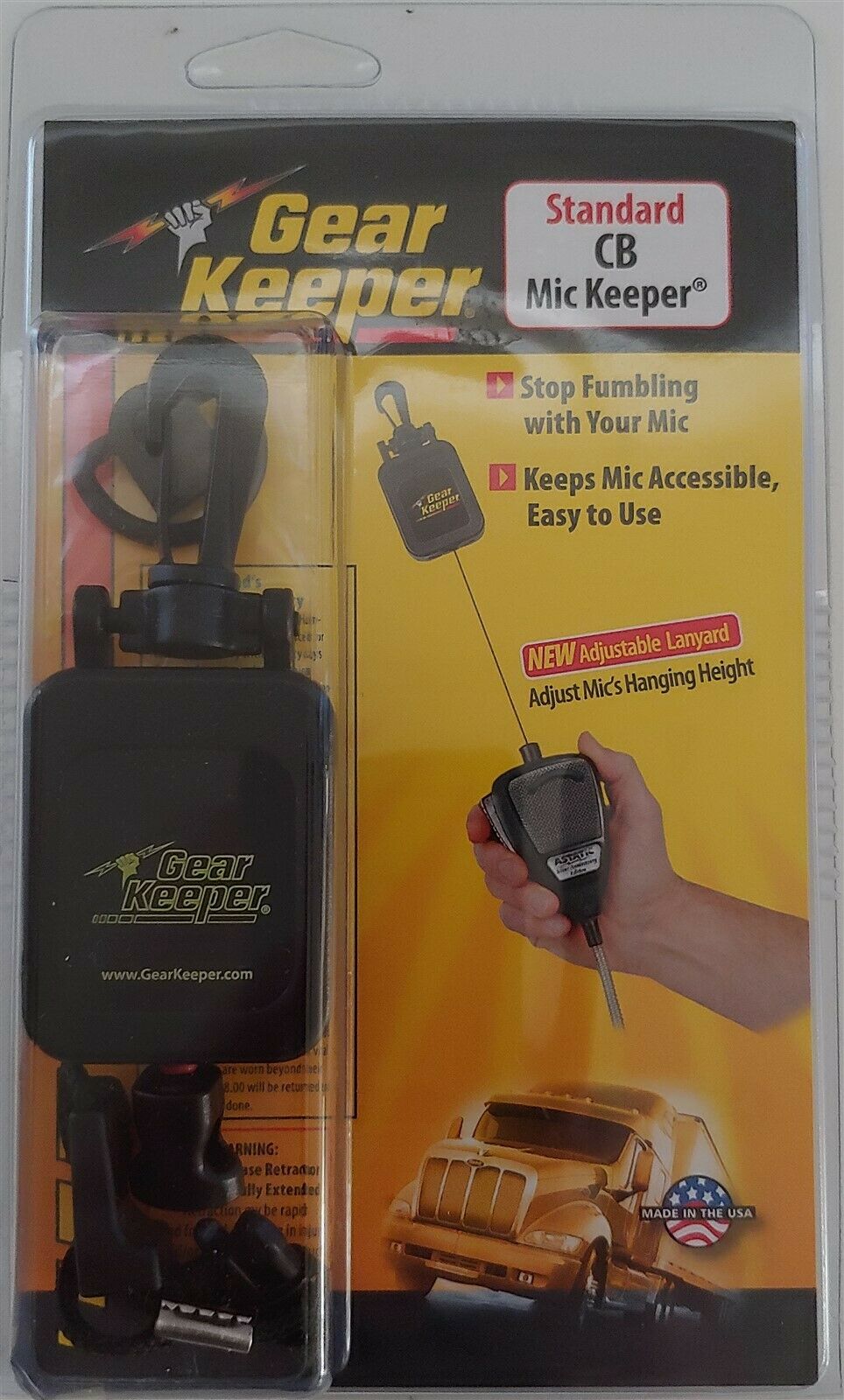 Gear Keeper Rt4-4112 28" Retractable Holder Cb Radio Microphone Hanger - Black